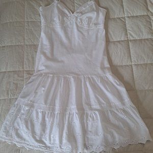 Gap Cotton Knee Length Sundress Eyelet Trim